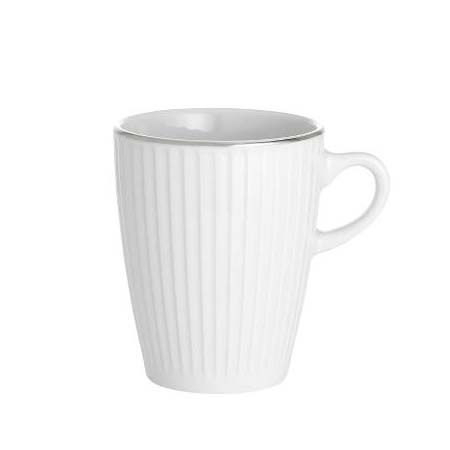 Pillivuyt Vienne plissé Krus 27 cl Hvid/Platin Pillivuyt Vienne plissé Krus 27 cl Hvid/Platin