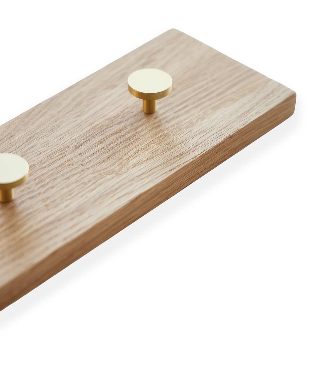 MOUD Home OAK Knagerække Egetræ Med Messing Knager - 70 cm