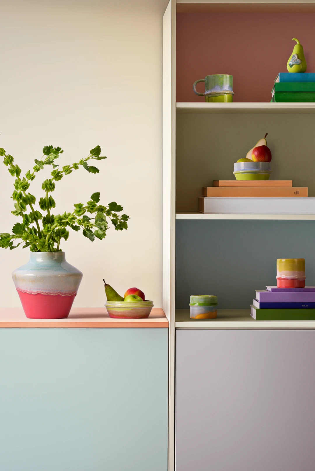 Poppery Skål Ø12 cm mint/apple green/pink
