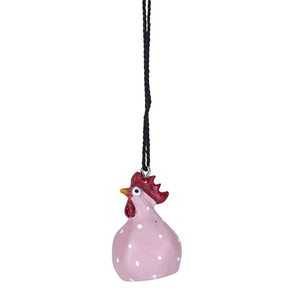 Høne, ophæng, pink, 4 cm*