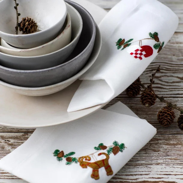 Langkilde & Søn Juleserviet med trompet Langkilde & Søn Juleserviet med trompet