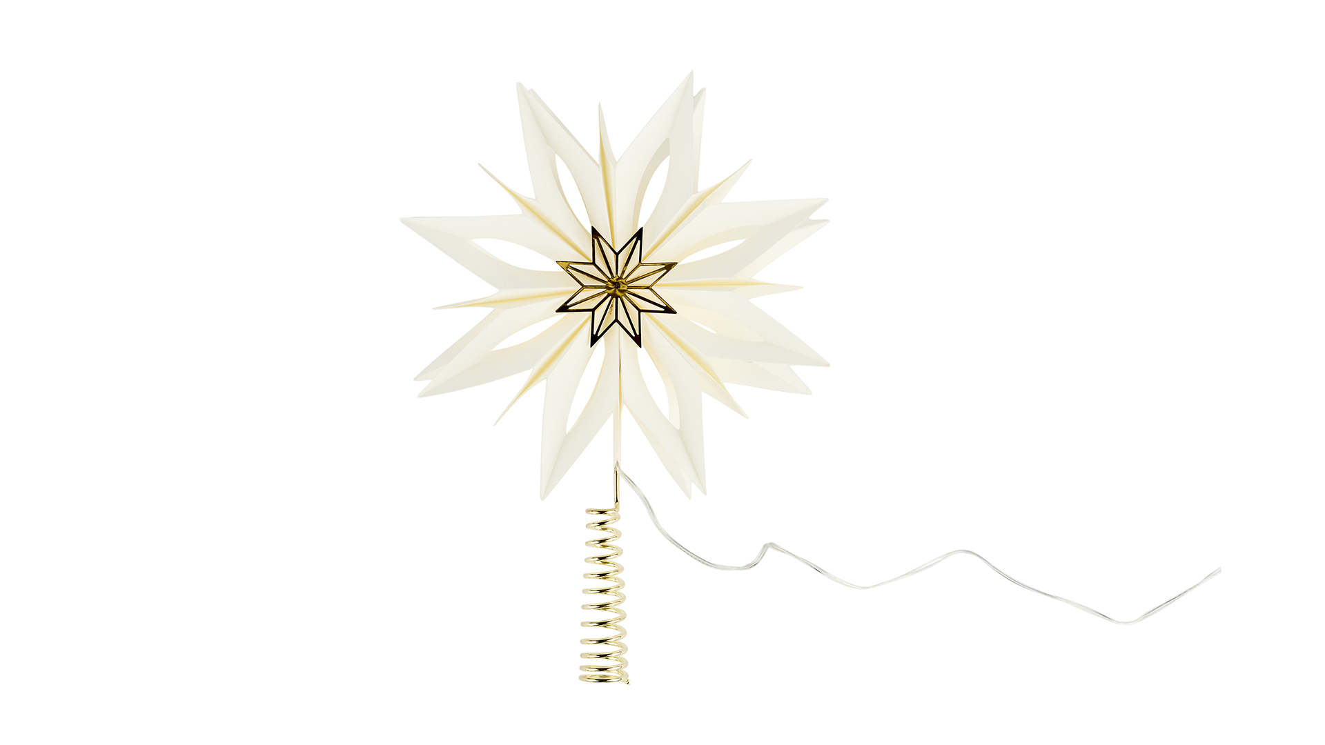 Stjerne Papir TOP 29x20 cm Hvid/Guld
