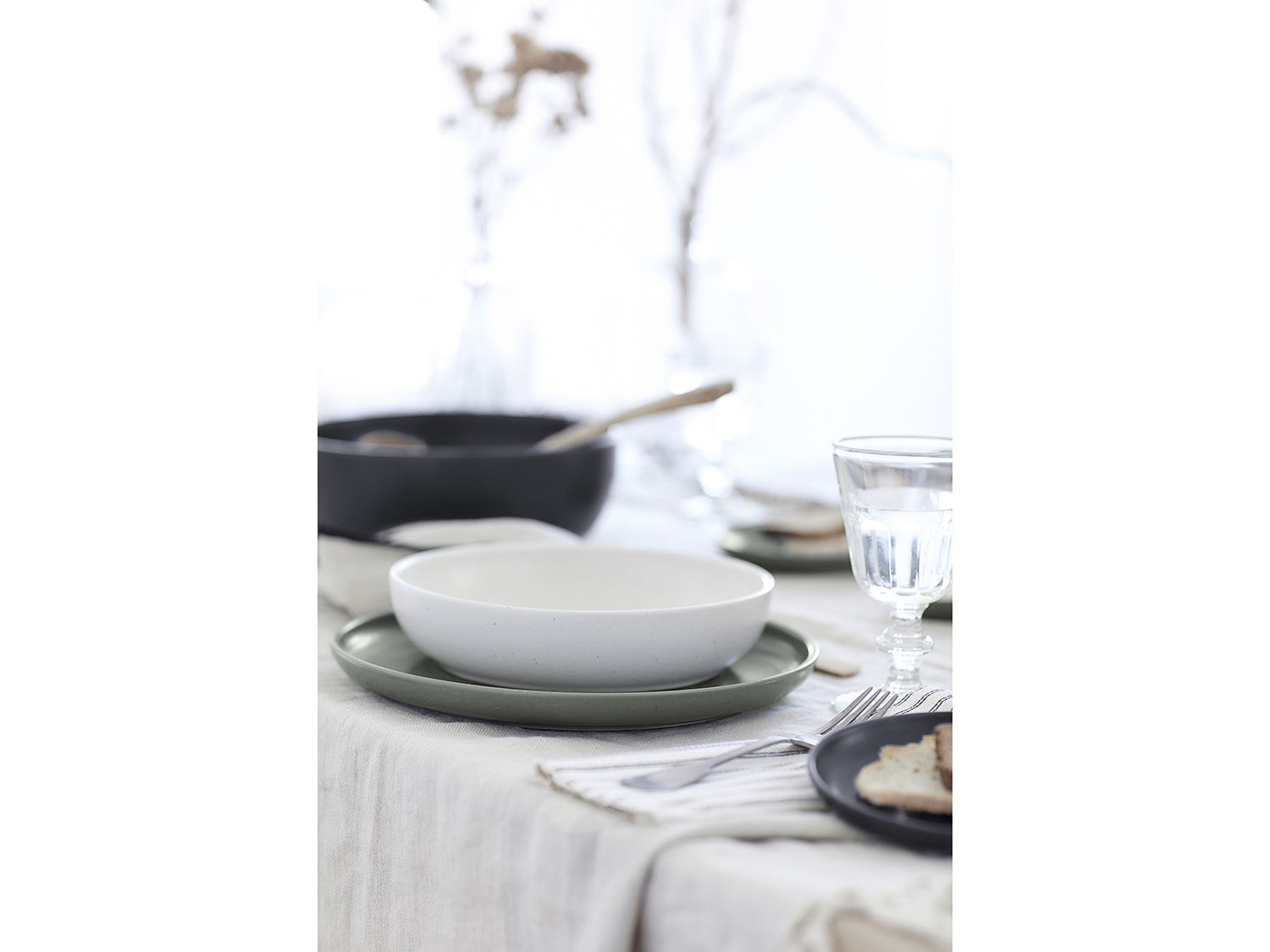 Salat-/pastatallerken dyb Pacifica 22 cm Vanilla Keramik