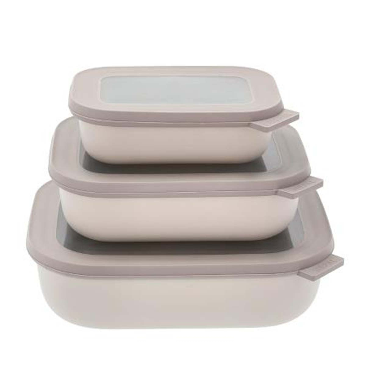 Mepal Cirqula lav Rekt. skålesæt m.låg 3 stk. Nordic white Mepal Cirqula lav Rekt. skålesæt m.låg 3 stk. Nordic white