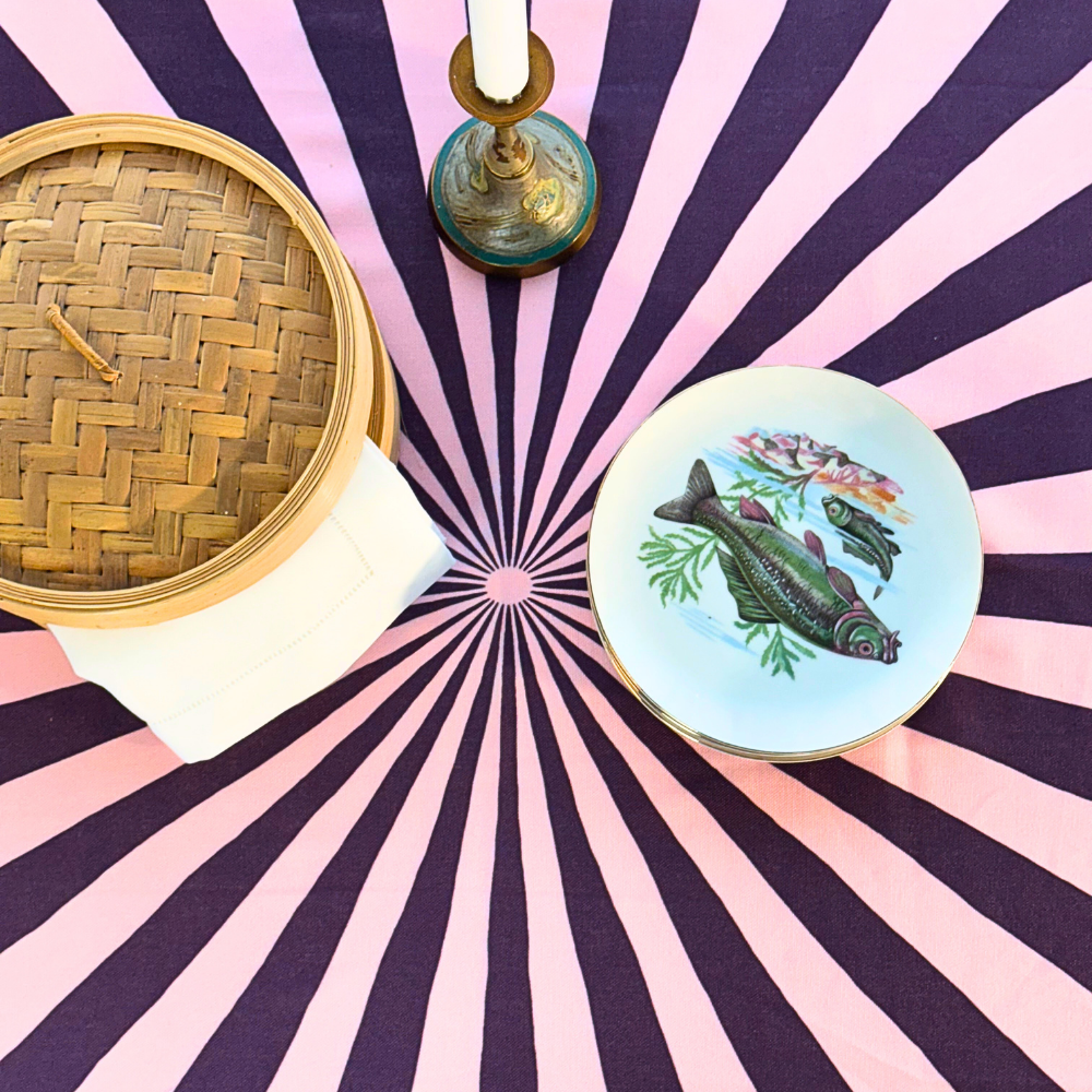 Cirkus dug Blomme 140x240cm