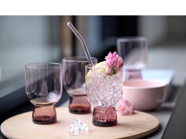Lyngby Glas Sorrento Vandglas 30 cl 4 stk. Pink