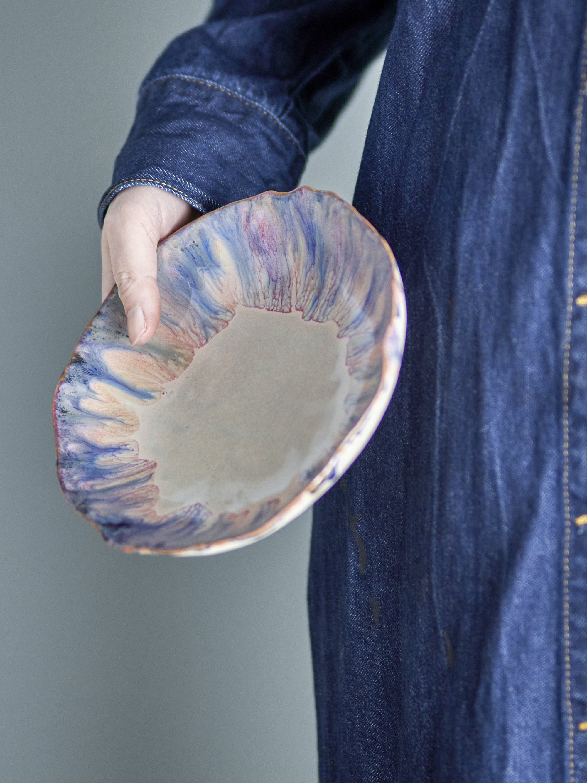 Amalia Skål,  B18,5xH5 cm, Blå