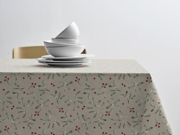 Södahl Winter Berries Akryldug med antislip 140 cm Nature - i metermål