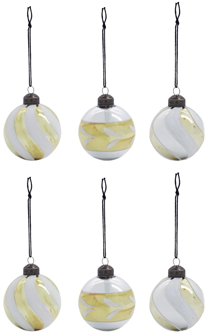 Julepynt, Glowi, Ø:6 cm, Guld*