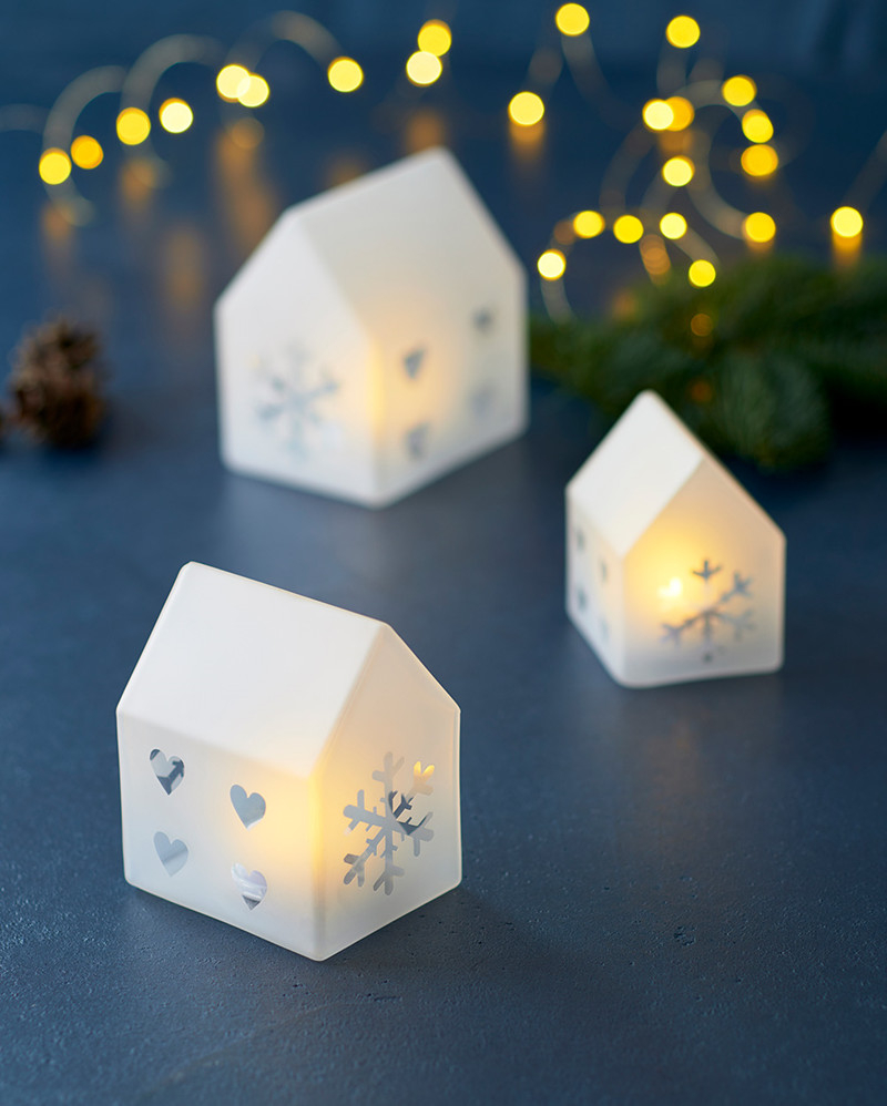 Santa Hus, 10 cm, frosted * Santa Hus, 10 cm, frosted *