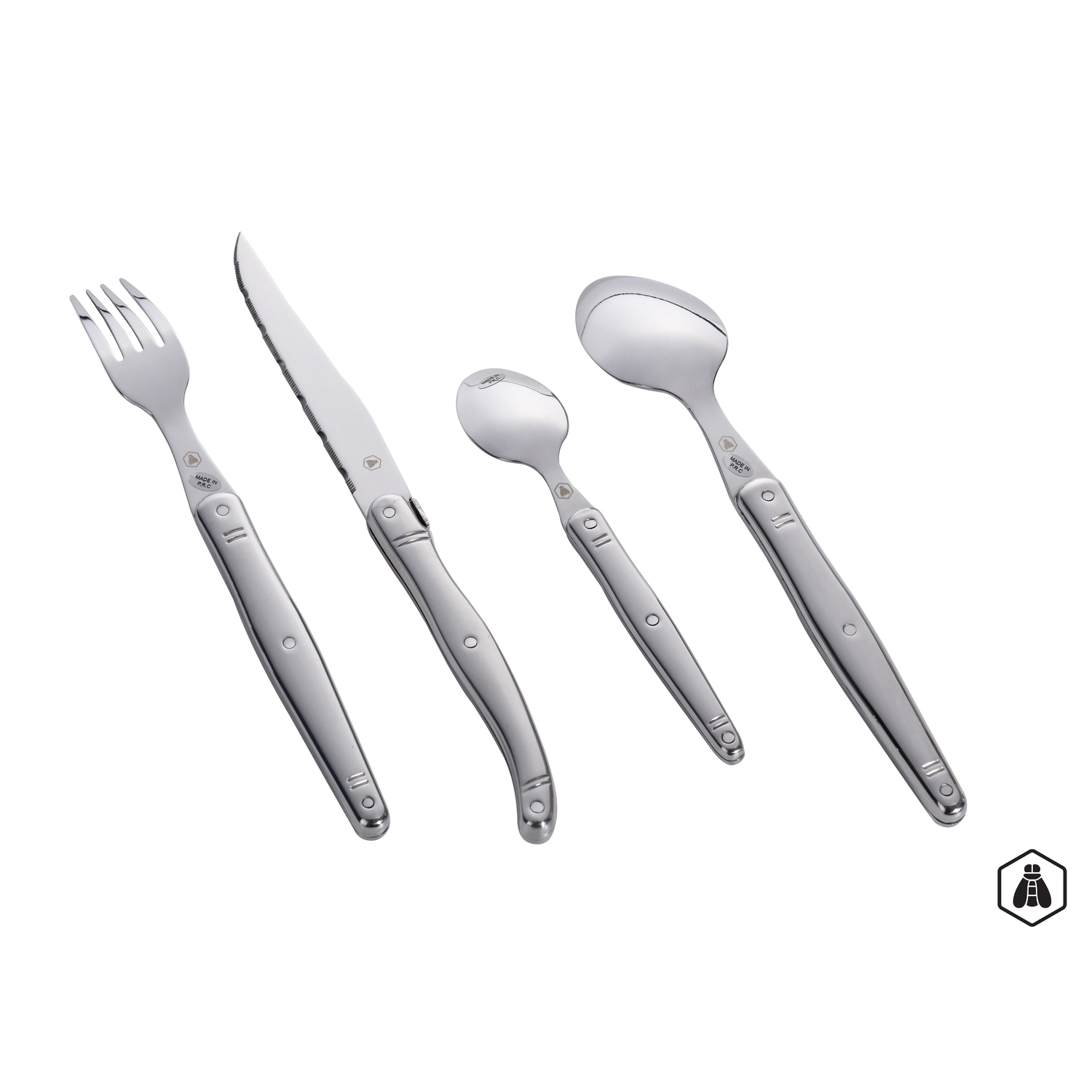 Laguiole Rustfrit stål bestiksæt 16 dele