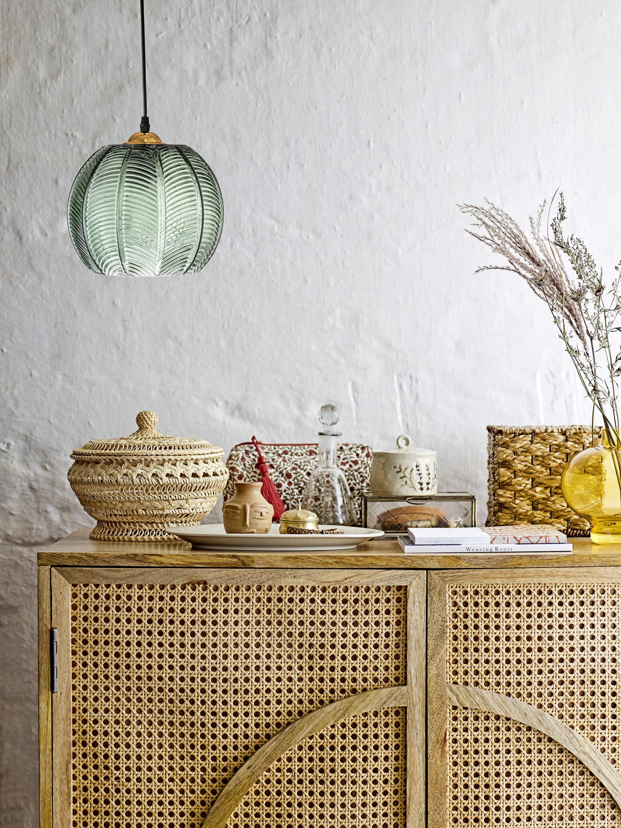 Adar Pendel, Grøn, Glas, D22xH20 cm