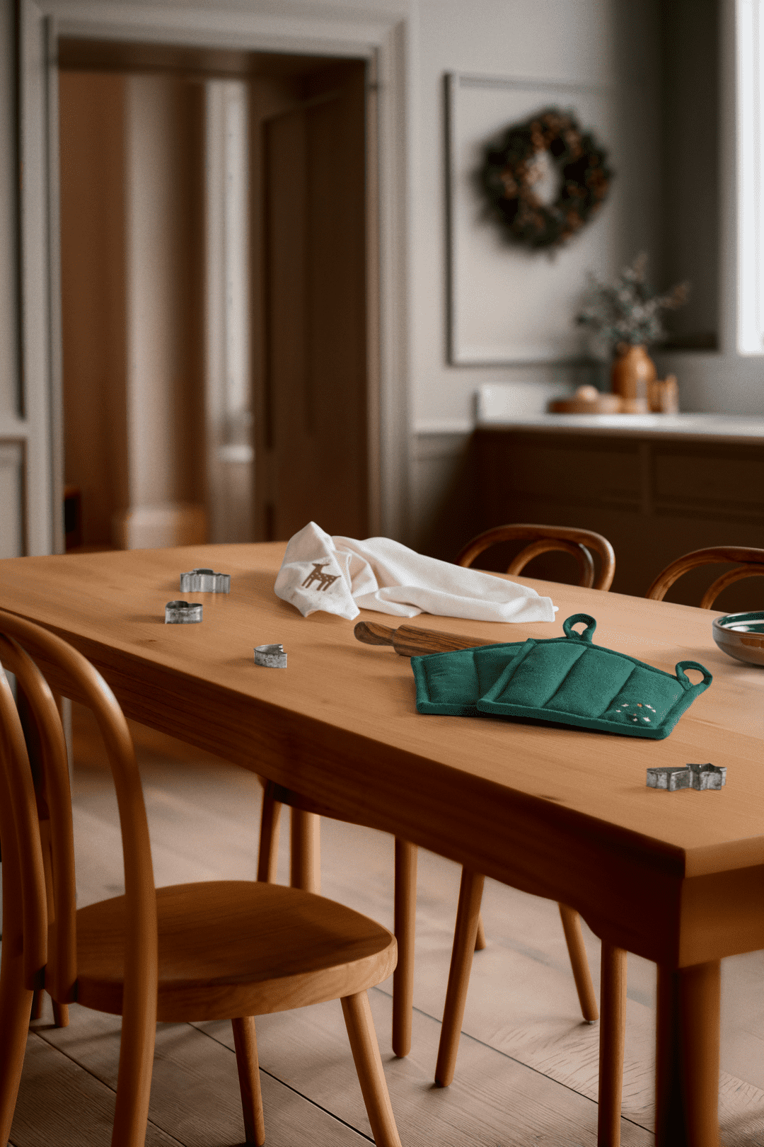 Christmas Fable Grydelapper 22x22 cm grøn 1 stk.