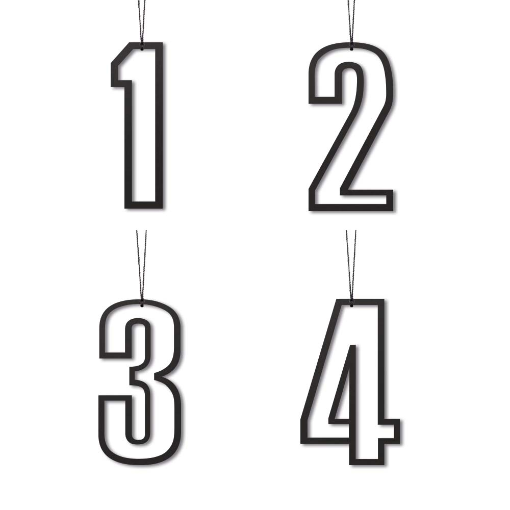 Advents tal, sort - streg Advents tal, sort - streg