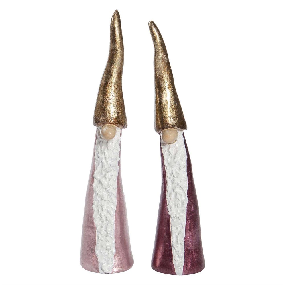 Tall Santa pink 2 stk H.15cm