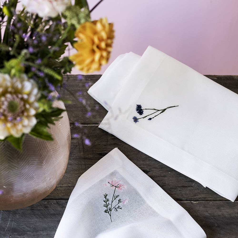 Langkilde & Søn 6 stk. Flora servietter med forskellige motiver