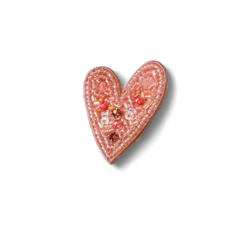 Medusa Copenhagen Broche Hjerte Pink, perler