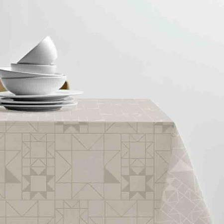 Södahl Star Damask Akryldug med antiskrid 140 cm Beige - i metermål Södahl Star Damask Akryldug med antiskrid 140 cm Beige - i metermål