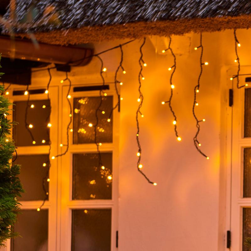 Top-Line Energy Iskrystal Supplement sæt 100 LED, Varm Hvid, 2,5 x 0,75 m