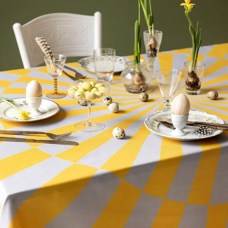 Langkilde & Søn Cirkus dug gul 140x240cm Langkilde & Søn Cirkus dug gul 140x240cm