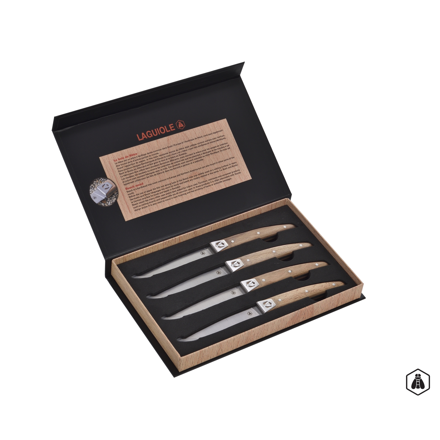 Laguiole Steak Kniv Bøgetræ 4 stk