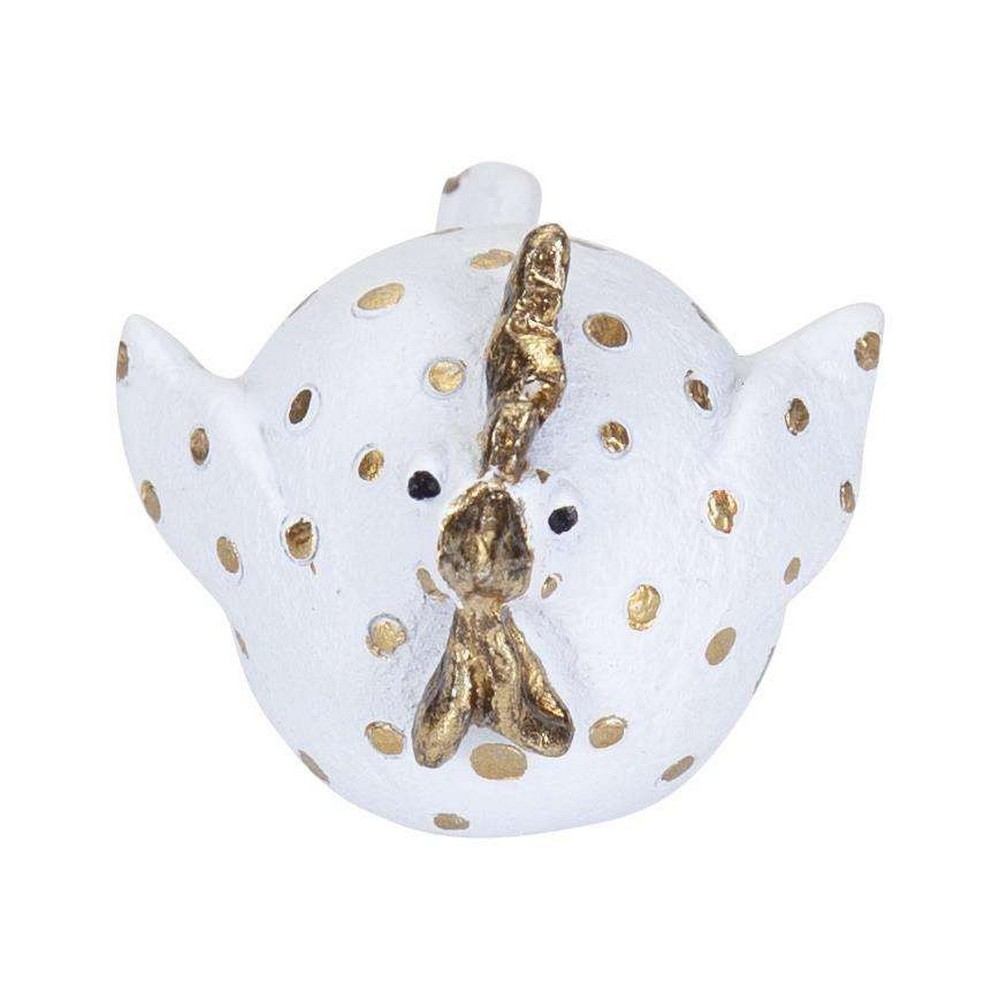 Høne Lisbeth, hvid/guld, 6,5 cm* Høne Lisbeth, hvid/guld, 6,5 cm*