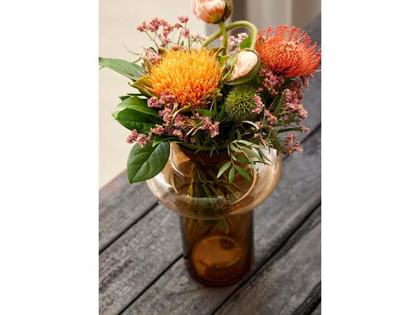 Lyngby Glas Tube Vase 20 cm Amber