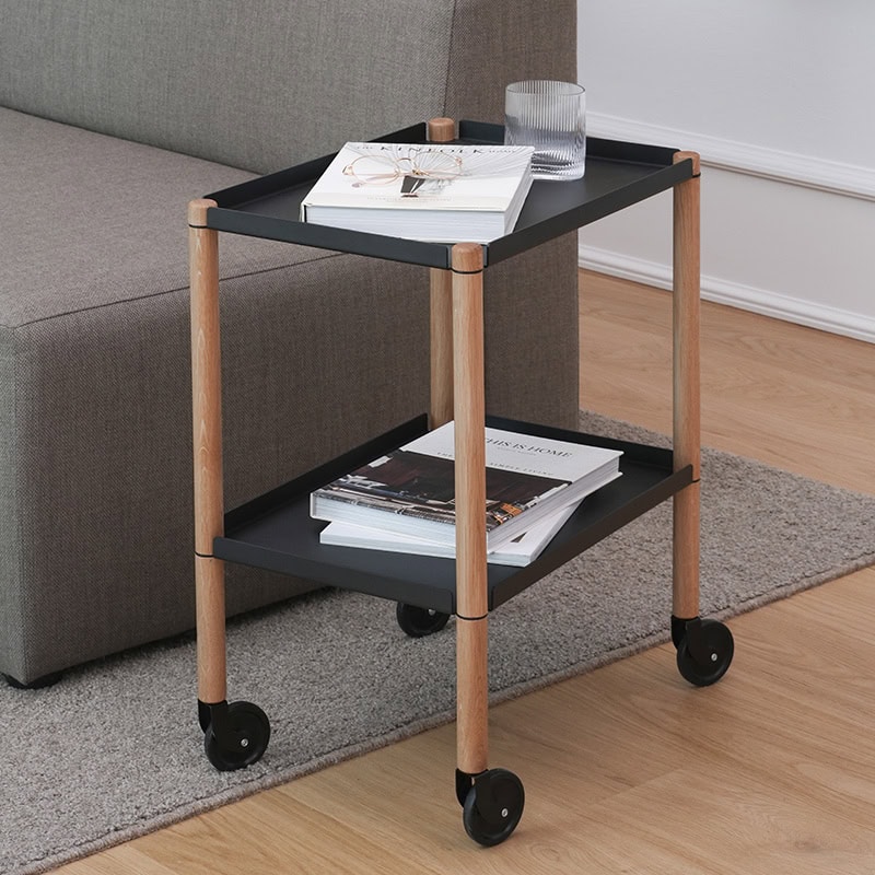 Connect Table Oiled Nature Eg / Sort Metal rullebord Connect Table Oiled Nature Eg / Sort Metal rullebord