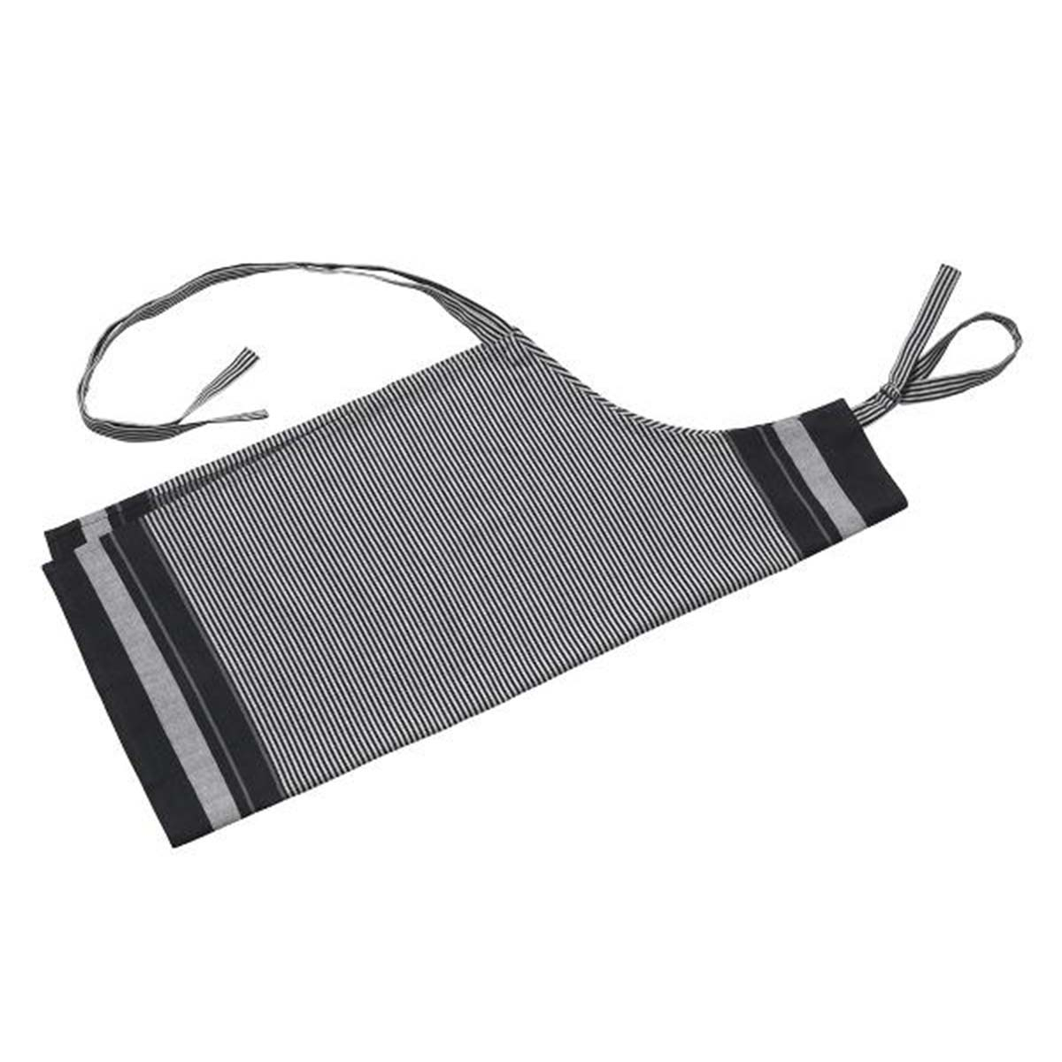 Bastian Tekstiler Jumbo Forklæde 90 x 80 cm Sort/natur striber*