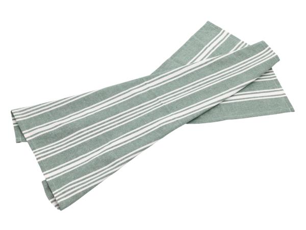 Bastian Tekstiler Eco Stripe Viskestykke recycle 70 x 50 cm Green Bay*