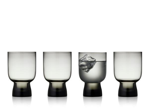 Lyngby Glas Sorrento Vandglas 30 cl 4 stk. Smoke