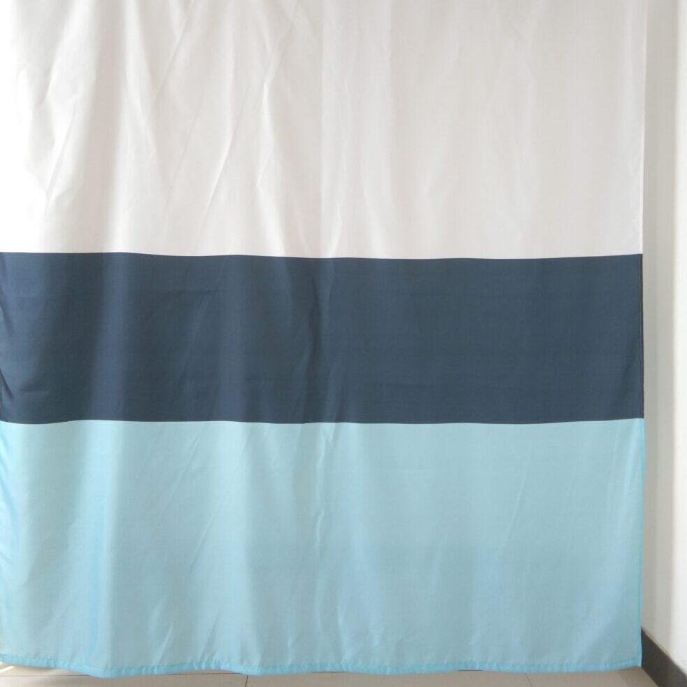 Badeforhæng med brede striber 180x220 cm