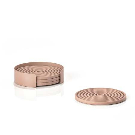 Zone Rocks Glasbrikker 4 stk. coasters Nude*