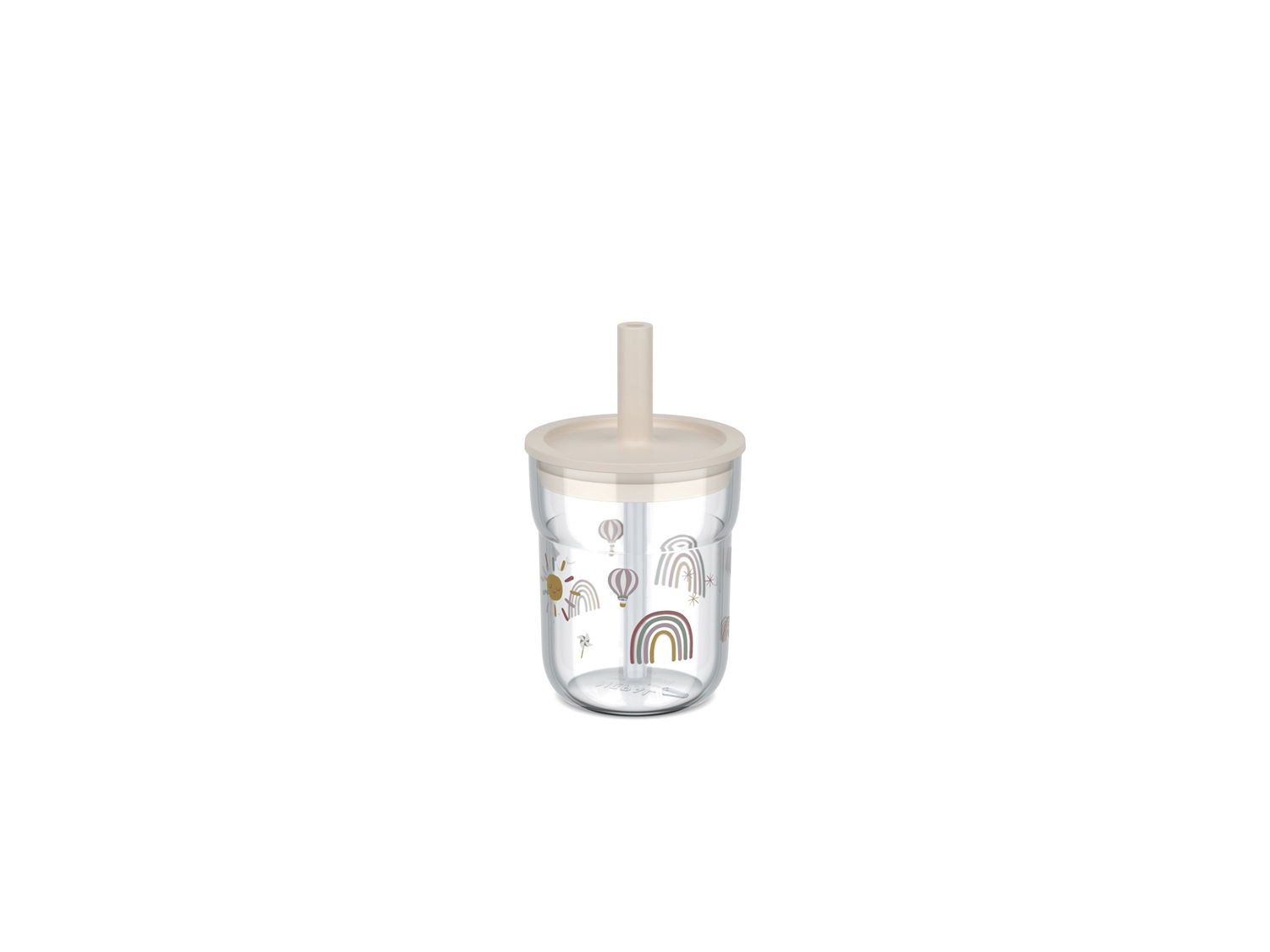 Mepal Mio Børneglas med sugerør 250 ml Sunshine & Rainbow
