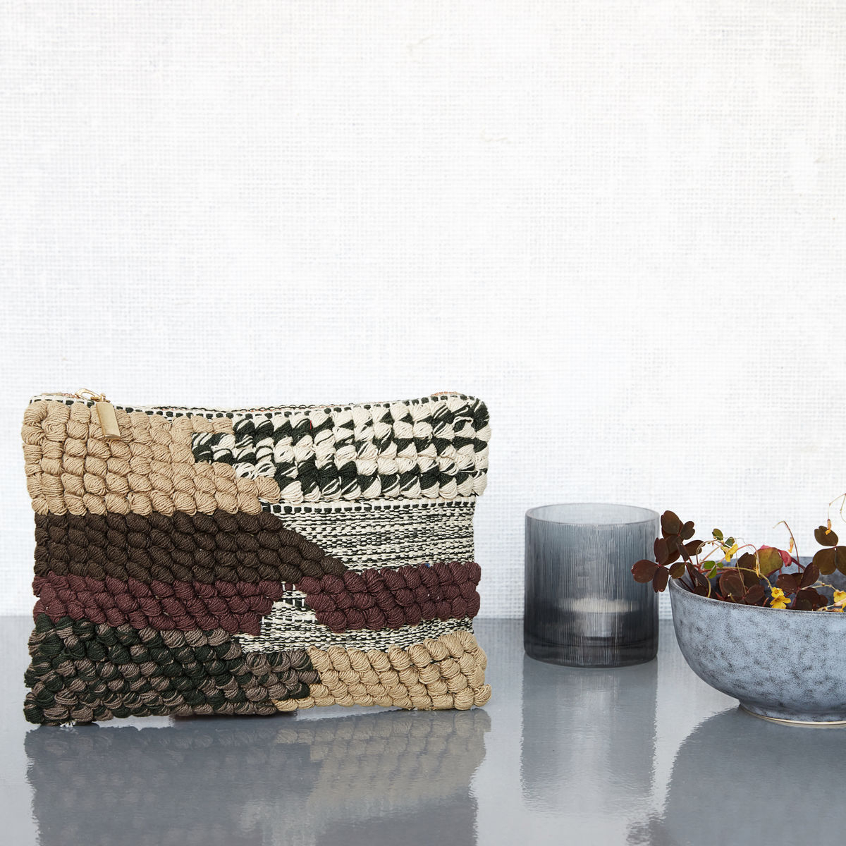 Combo Pung, 23x16 cm, grøn/brun* Combo Pung, 23x16 cm, grøn/brun*