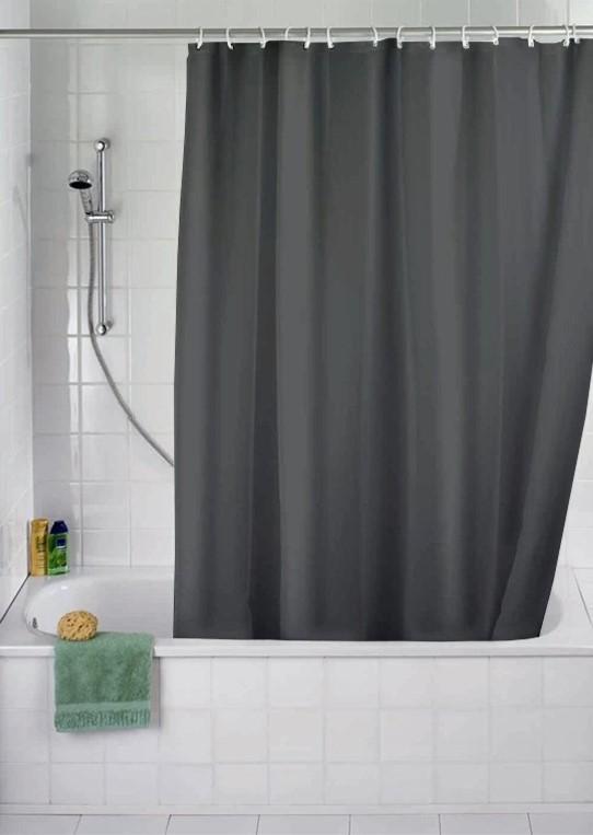 Badeforhæng Plain – Sort 180x200 cm