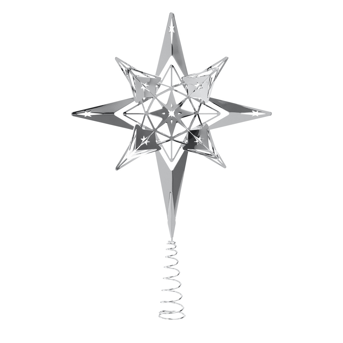 Topstjerne H32 cm forsølvet Topstjerne H32 cm forsølvet