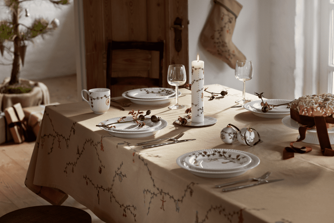 Kahler Hammershøi Christmas Kalenderlys 2025 Ø5 cm hvid m. deko