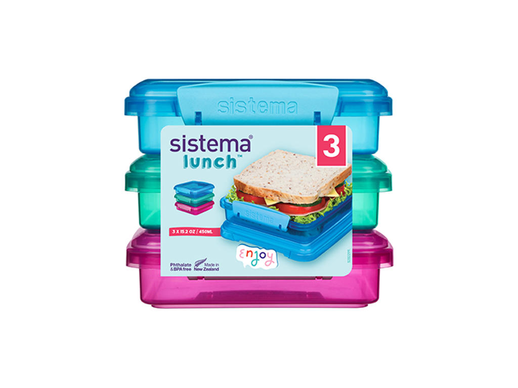 Sistema Sandwich Box 3 Pack 450ml
