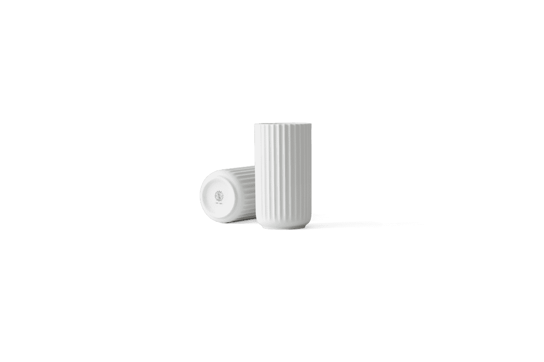 Lyngby Vase H15.5 cm mat hvid porcelæn
