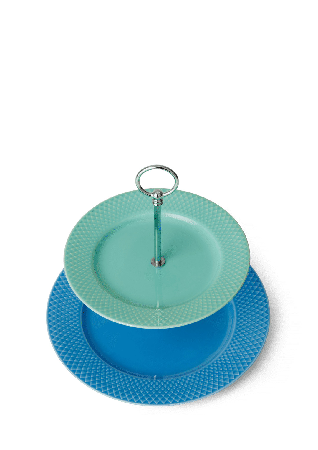 Rhombe Color Etagere Ø27 cm blå/grøn