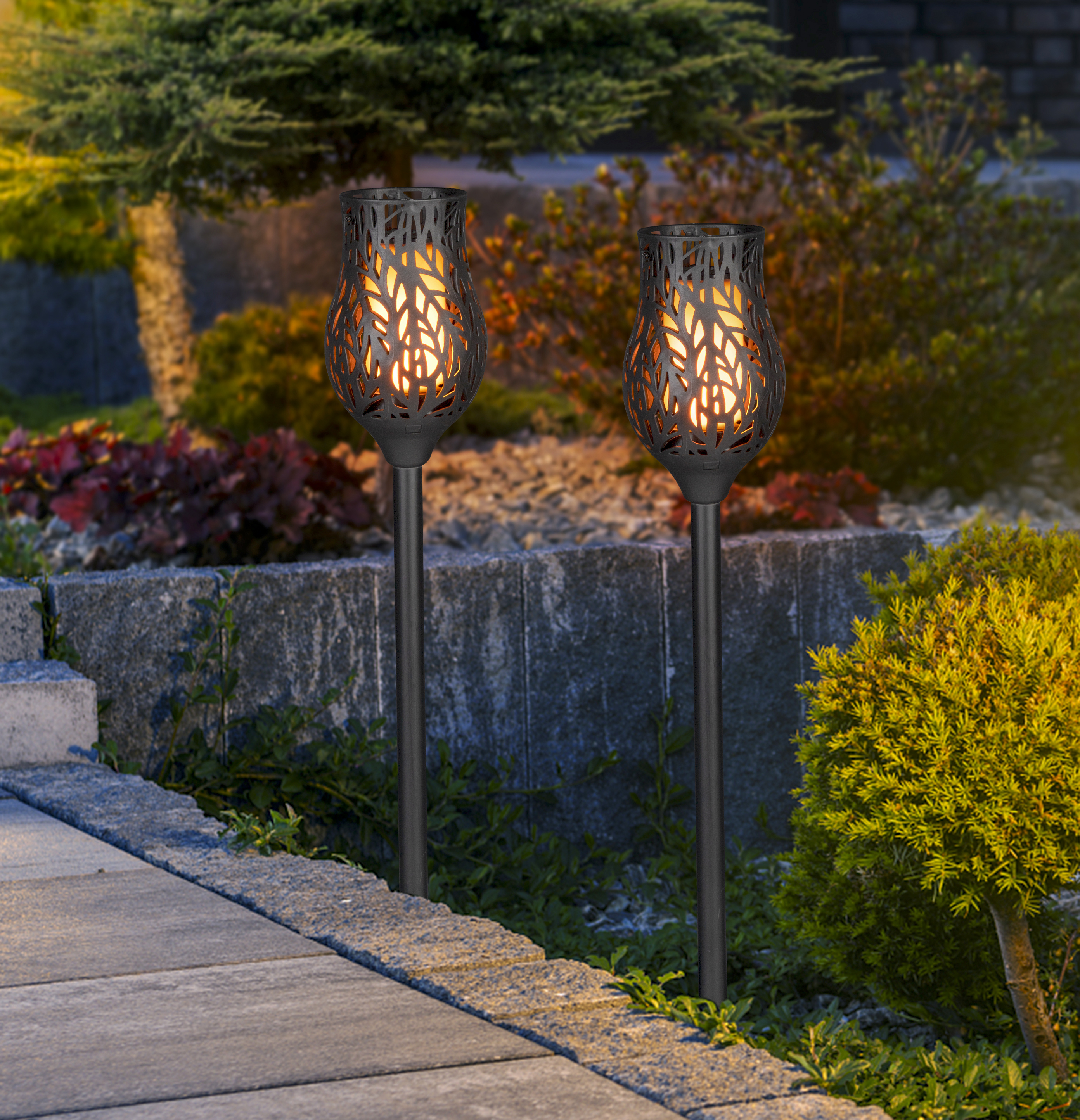 Skandi LED Solcelle Havefakkel