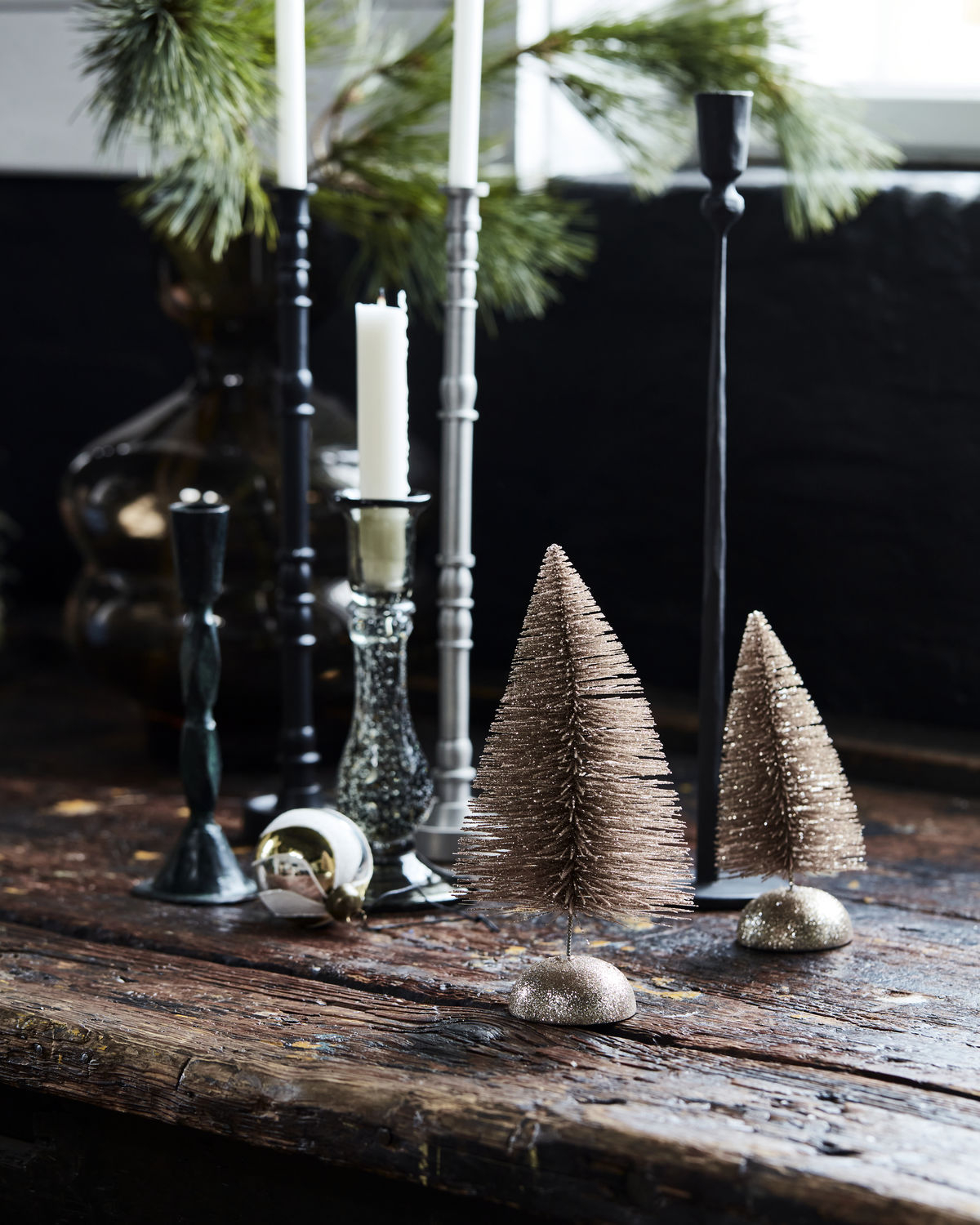 Juletræ, Frost, Champagne H22 cm*