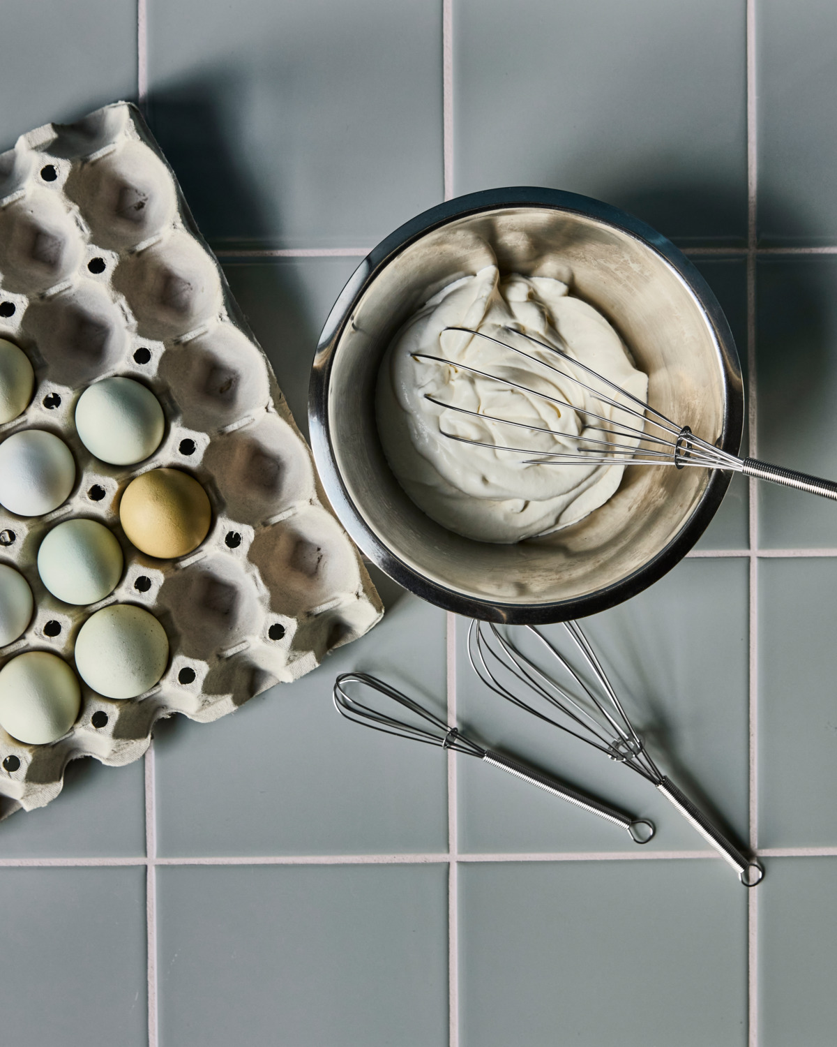 Piskeris 3 stk, Whisk, Silver finish