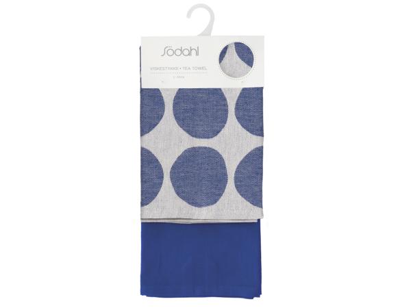 Södahl Bubbles Viskestykke 50 x 70 cm 2 stk. Royal Blue
