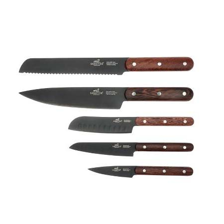 Lion Sabatier International Phenix Knivsæt 5 dele Sort/Træ Lion Sabatier International Phenix Knivsæt 5 dele Sort/Træ