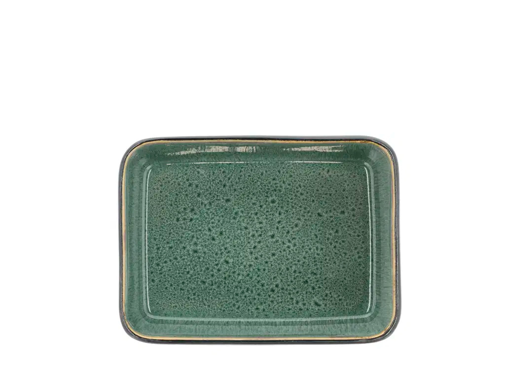 BITZ Fad rektangulært 19 x 14 x 5,3 cm Sort/Grøn