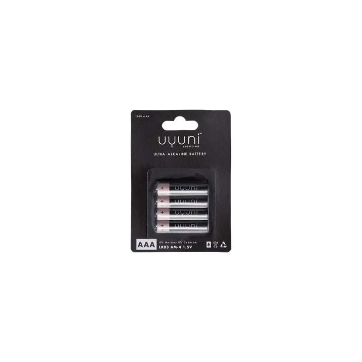 AAA Batteri, 1,5V, 1000mAh, 4-pak