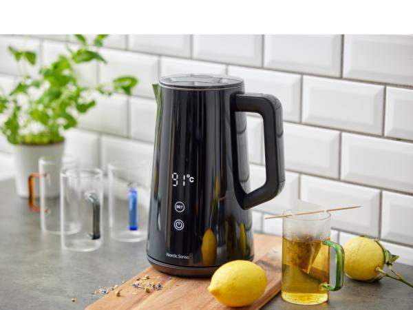Elkedel Digital 1,5 liter 1800 watt Sort