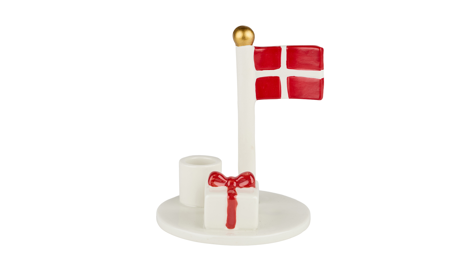 Lysestage Party H:14 cm Rød